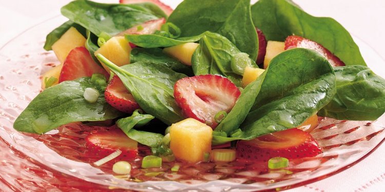 Strawberry-Melon-Spinach Salad