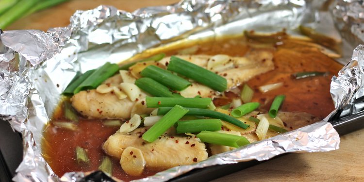 Asian Style foil baked fish