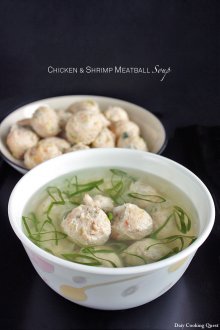 Chicken and Shrimp Meatball Soup