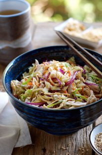Chinese Chicken Salad - with crunchy noodles and an simple but amazing dressing by David Chang (Momofuku)