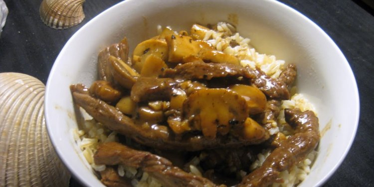 Beef and mushrooms Chinese recipe