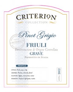 Criterion Collection Pinot Grigio Friuli Grave