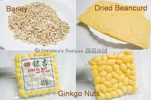 Dried Beancurd and Ginkgo Nuts Dessert Ingredients