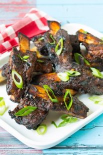 Fabulous Asian Beef Ribs Recipe on ASpicyPerspective.com #ribs #grilling #summer #AppleButterSpin