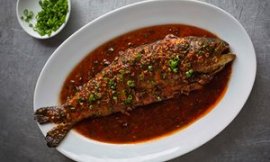 Fuchsia Dunlop’s braised trout in chilli bean sauce