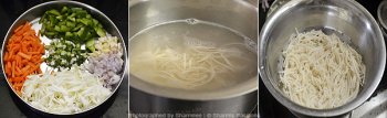 How to make veg hakka noodles - Step1