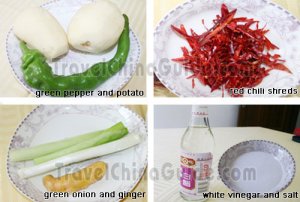 Ingredients of Potato with Vinegar Flavor