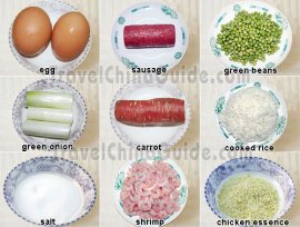 Ingredients of Yangzhou Fried Rice