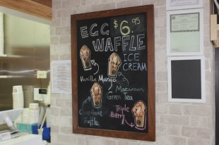 Now on special: Egg waffle ice cream. - PHOTO BY SARAH FENSKE