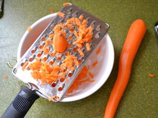 peel grate carrot