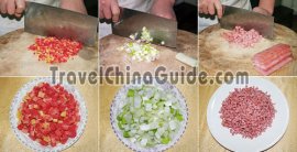 Preparation for Yangzhou Fried Rice