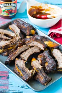 Simple Asian Beef Ribs Recipe on ASpicyPerspective.com #ribs #grilling #summer #AppleButterSpin