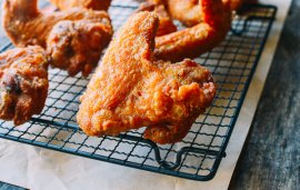 Takeout Style Fried Chicken Wings, by thewoksoflife.com