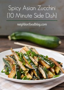 This Spicy Asian Zucchini is a quick and easy summer side dish.