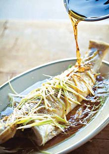 Vietnamese steamed whole fish