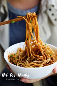 wuhan noodles, hot sesame noodles